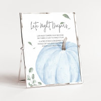 Blue Minimalistisch Pumpkin Spate Night Diapers