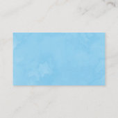 Blue Minimalistisch Script Diaper Business Card Visitenkarte (Rückseite)
