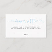 Blue Minimalistisch Script Diaper Business Card Visitenkarte (Vorderseite)