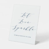 Blue Minimalistisch Script Gelassen Liebe Sparkle  Sockelschild (Vorderseite)