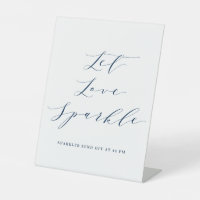 Blue Minimalistisch Script Gelassen Liebe Sparkle