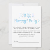 Blue Minimalistisch Script wie groß ist Mommy's Ba (Vorderseite)