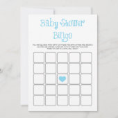 Blue Minimalistisch Typografy Baby Showkarte (Vorderseite)