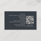 Blue Minimalistisch Zuhause Gebäude Construction Q Visitenkarte (Rückseite)