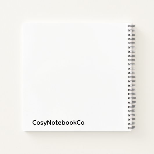 Blue Minimalistisches Notebook Notizblock (Rückseite)