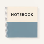 Blue Minimalistisches Notebook Notizblock (Vorderseite)