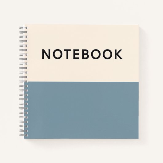 Blue Minimalistisches Notebook Notizblock (Vorderseite)