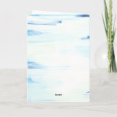 Blue & Mint | Abstrakter Kunstglückstag Karte (Rückseite)