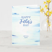 Blue & Mint | Abstrakter Kunstglückstag Karte (Gelbe Blume)