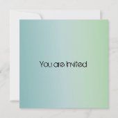 Blue Mint Baby Dusche Einladung (Vorderseite)