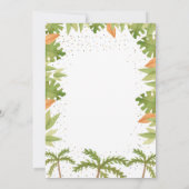 Blue Mint Boy Dinosaur Kinderdusche Einladung (Rückseite)