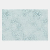 Blue Mint Leopard Print Glitzer Geschenkpapier Set (Vorderseite)