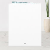 Blue Mint Leopard Print Glitzer Karte (Rückseite)