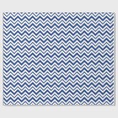 Blue Mint Zig Zag Stripe Wrapping Paper Geschenkpapier (Flach)