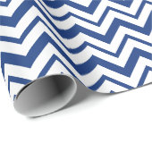 Blue Mint Zig Zag Stripe Wrapping Paper Geschenkpapier (Rolleneckpunkt)