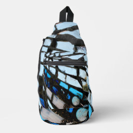 Blue Mirror Mosaic Crossbody Bag