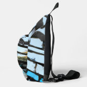 Blue Mirror Mosaic Crossbody Bag (Rechts)