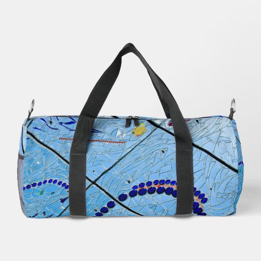 Blue Mirror Mosaic Duffle Bag (Rückseite)