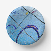 Blue Mirror Mosaic Pappteller (Vorderseite)