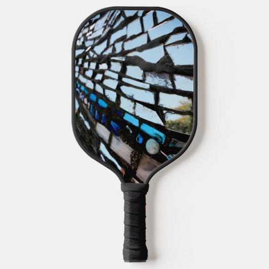Blue Mirror Mosaic Pickleball Schläger (Vorderseite)