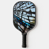 Blue Mirror Mosaic Pickleball Schläger (Rückseite)