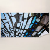 Blue Mirror Mosaic Strandtuch (Vorderseite)
