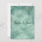 Blue Mist Eak Tree Silhouette Hochzeit Einladungen (Rückseite)