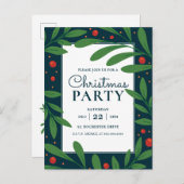 Blue Mistletoe | Einladung zur Feier (Vorne/Hinten)