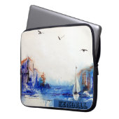 Blue Misty Morning Laptopschutzhülle (Vorderseite Links)