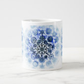 Blue Misty Snowflakes Cup Jumbo-Tasse (Vorderseite)