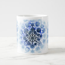 Blue Misty Snowflakes Cup