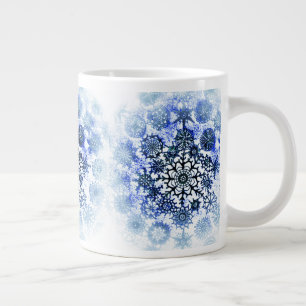 Blue Misty Snowflakes Cup Jumbo-Tasse