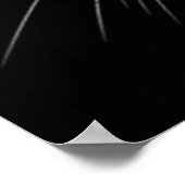 Blue Mit Augen Black Cat Face Poster (Ecke)