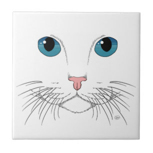 Blue Mit Augen Cat Keramik Tile Fliese