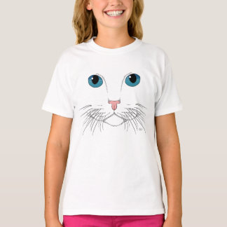 Blue Mit Augen Cat T - Shirt