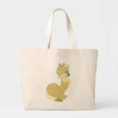 Blue Mit Augen Cat Tote Bag Jumbo Stoffbeutel (Vorne)