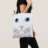 Blue Mit Augen Cat Tote Bag Tasche (Von Nahem)