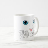 Blue Mit Augen Chat Kaffee Tasse (VorderseiteRechts)