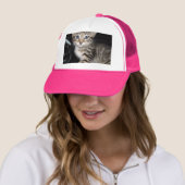Blue Mit Augen Gray Fluffy Kitten, Truckerkappe (Beispiel)