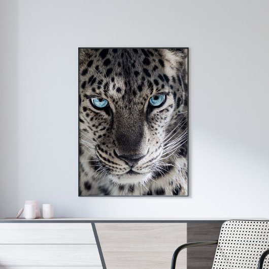 Blue Mit Augen Leopard Fotografy Art Poster