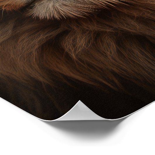 Blue Mit Augen Lion Poster (Ecke)