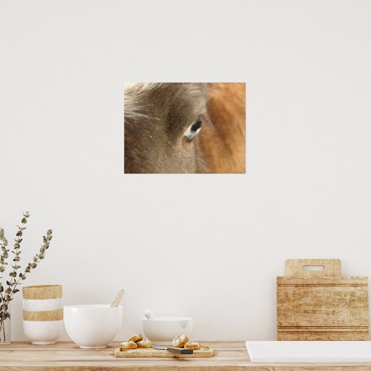 Blue Mit Augen Mini Filly Poster (Küche)