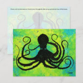 Blue Mit Augen Octopus - Postkarte (Vorne/Hinten)