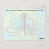 Blue Mit Augen Octopus - Postkarte (Rückseite)