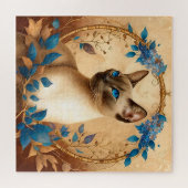 Blue Mit Augen Siamese Cat Jigsaw Puzzle (Horizontal)