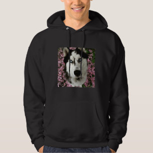 Blue Mit Augen Siberian Husky Hoodie