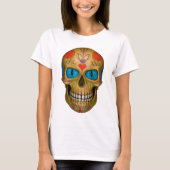 Blue Mit Augen Sugar Skull Zombie Untoter T - Shir T-Shirt (Vorderseite)