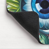 Blue Mit Augen Susan Mousepad (Ecke)