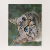 Blue Mit Augen Tabby Cat Jigsaw Puzzle (Vertikal)