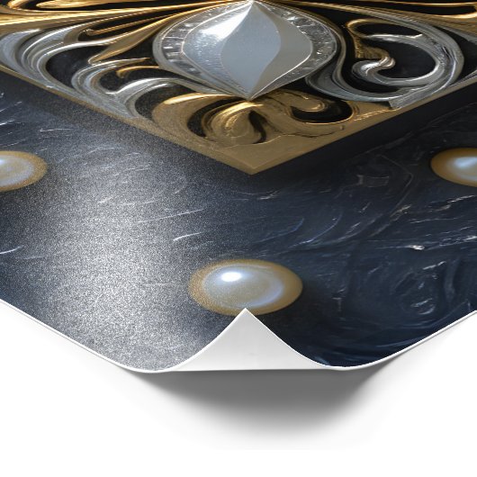 Blue Mit Augen Tiger Fotodruck (Ecke)